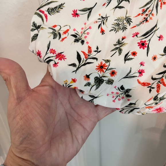 Old Navy Cream Maxi Dress with Orange, Yellow & Green Floral Print.  Size M - Picture 4 of 9